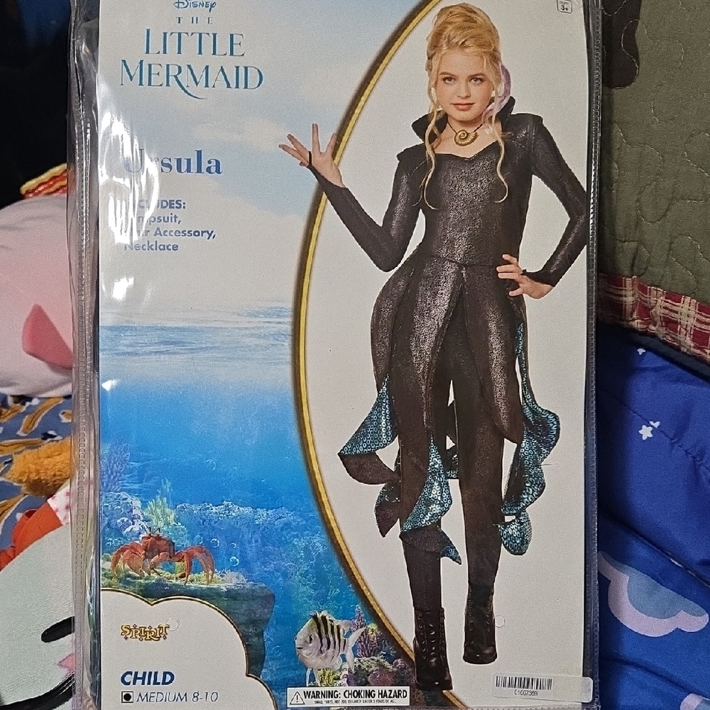 Disney The Little Mermaid Ursula Kids Costume - Black and Teal